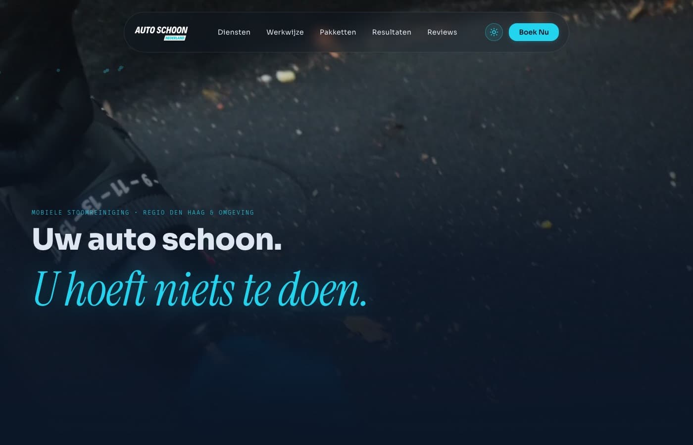 Website van Auto Schoon Nederland