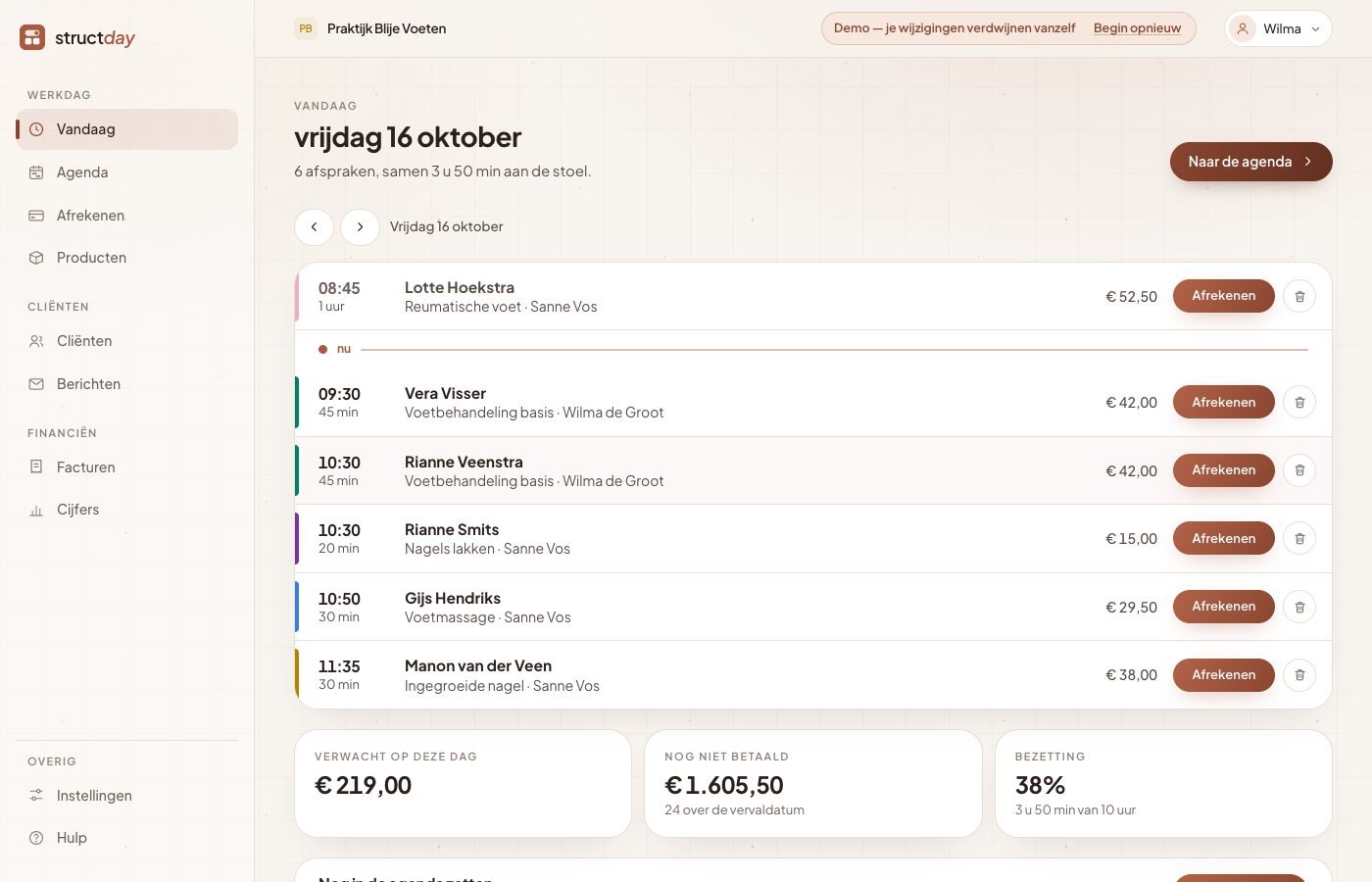 Het werk voor Structday